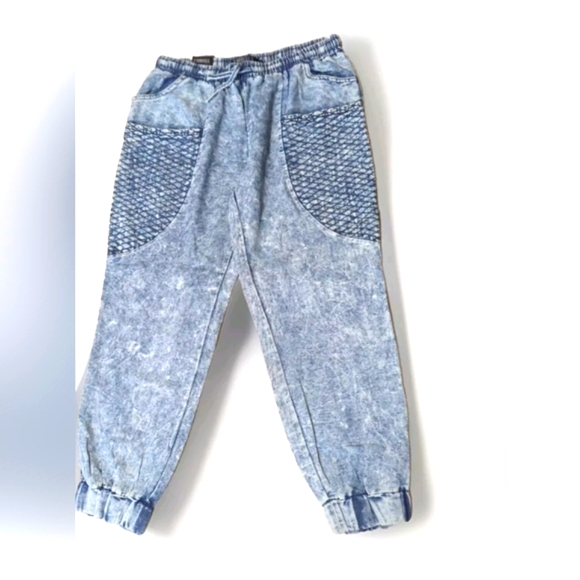 ➡️NWT Denim Jogger Pants with Textured Pockets Size XL - Picture 3 of 12